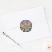 Lila Lotus Runder Aufkleber (Umschlag)