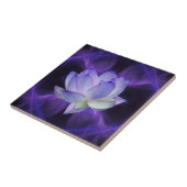 Lila Lotus und heilige Geometrie Fliese (Seite)