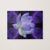 Lila Lotus und heilige Geometrie Puzzle (Horizontal)