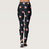 Lila Lotus-Wasserlilie Leggings (Rückseite)