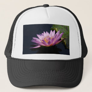 Lila Lotus-Wasserlilie Truckerkappe