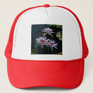 Lila Lotus-Wasserlilien Truckerkappe
