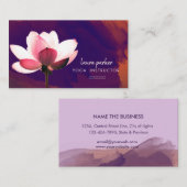 Lila Lotus Yoga Instructor Medizin Zen Paint Visitenkarte (Vorne/Hinten)
