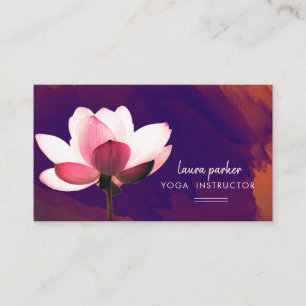 Lila Lotus Yoga Instructor Medizin Zen Paint Visitenkarte