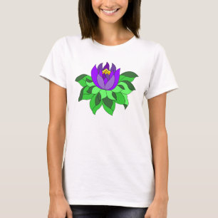 Lila Lotusblumen-Shirt T-Shirt