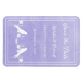 Lila Lovebird-Blüte Speichern Sie das Datumsfenste Magnet (Horizontal)