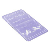 Lila Lovebird-Blüte Speichern Sie das Datumsfenste Magnet (Rechte Seite)