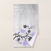 Lila Lovebirds Badetuch Set (Handtuch)