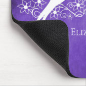 Lila Lovebirds Blumenmousepad Mousepad (Ecke)