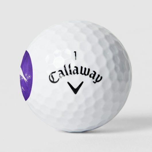 Lila Lovebirts Golf im Val Bedretto Golfball (Logo)
