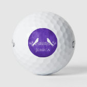 Lila Lovebirts Golf im Val Bedretto Golfball (Vorderseite)