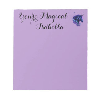 Lila Lover Du bist magisch Unicorn Fantasiebezeich Notizblock