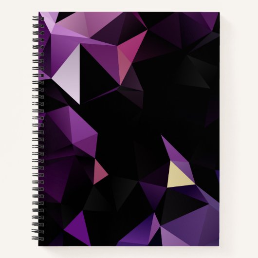 Lila Low-Poly Bullet Journal / Lined Notebook Notizblock (Vorderseite)