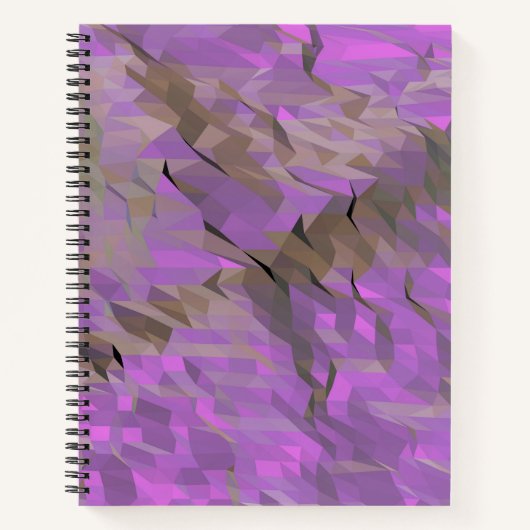 Lila Low-Poly Bullet Journal / Lined Notebook Notizblock (Vorderseite)