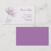 Lila Löwenzahn-Geschäfts-Karte Visitenkarte (Vorne/Hinten)
