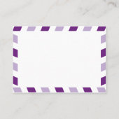 Lila Luftpostkarte Platzkarte (Rückseite)