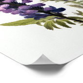Lila Lupine Blume Art Print Poster (Ecke)