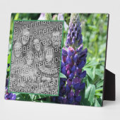 Lila Lupine-Blume Eigenes Foto hinzufügen Fotoplatte (Seite)