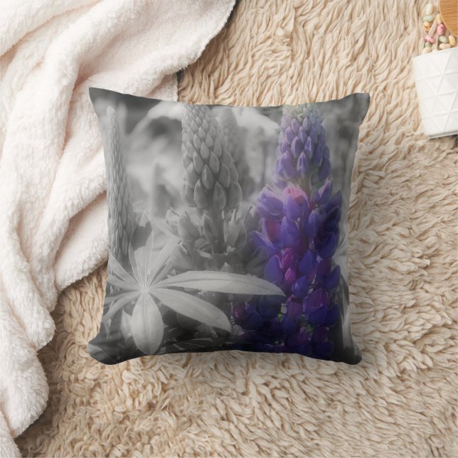 Lila Lupine-Blume Kissen (Decke)