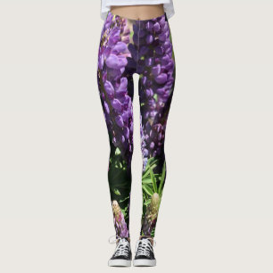 Lila Lupine Blume Leggings