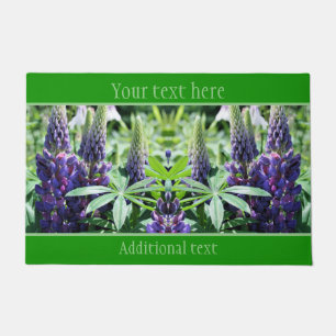 Lila Lupine-Blume Personalisiert Fußmatte