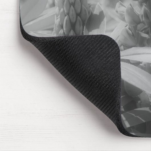 Lila Lupine-Blume Schwarz-Weiß-Mousepad Mousepad (Ecke)