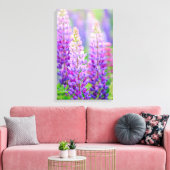 Lila Lupine eingewickelte Leinwand (Insitu (Wohnzimmer))