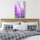 Lila Lupine eingewickelte Leinwand (Insitu (Schlafzimmer))