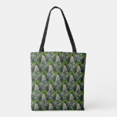 Lila Lupine Floral Nattern Muster Tasche (Rückseite)