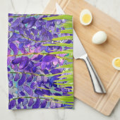 Lila Lupine Floral Wildblumen Küchentücher (Viertel Falte)