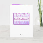 Lila Lupinen Blumenfreude Geburtstag Karte (Rückseite)