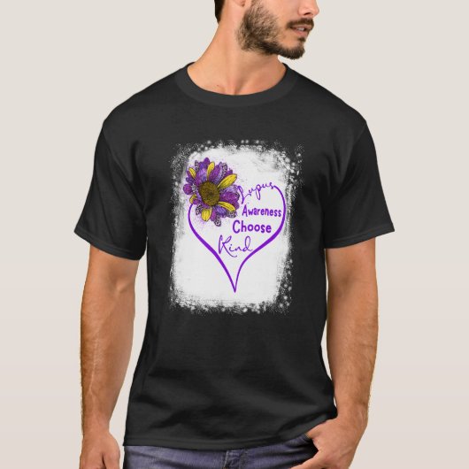 Lila Lupus Awareness Choose Kind Heart Leopard S T-Shirt (Vorderseite)