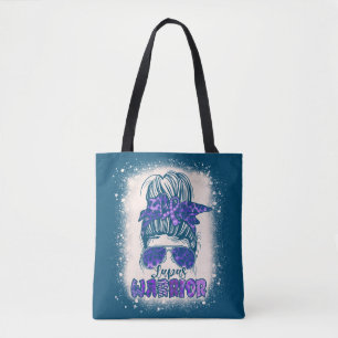 Lila Lupus Awareness Leopard Messy Bun Lupus Tasche