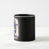 Lila Lupus Awareness Leopard Messy Bun Lupus Tasse (Zentrum)