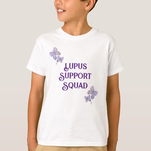 Lila Lupus Butterfly-Unterstützungseinheit T-Shirt (Vorderseite)