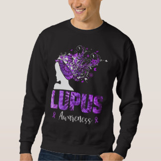 Lila Lupusbewusstsein Frauen Gefärbte Krawatte Sch Sweatshirt
