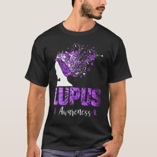 Lila Lupusbewusstsein Frauen Gefärbte Krawatte Sch T-Shirt