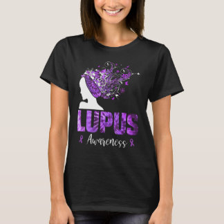 Lila Lupusbewusstsein Frauen Gefärbte Krawatte Sch T-Shirt