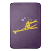 Lila lustige Rollen-Skaten-Giraffe Badematte (Vorderseite Vertikal)