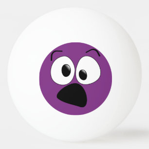 Lila lustiger alberner GesichtPing Pong Ball Tischtennisball