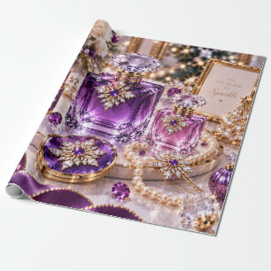 Lila Luxus-Weihnachts-Schönheit Geschenkpapier