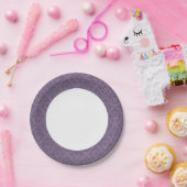 Lila Luxuspapier Pappteller (Party)