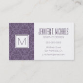Lila Luxustapete Visitenkarte (Vorderseite)