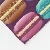 Lila Macaron-Cookies von Girly Glitzer Fleecedecke (Ecke)
