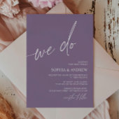 Lila machen wir Minimalistisch Hochzeitseinladung Einladung