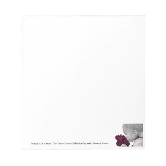 Lila Mädchen 1 Kleiner Notepad Notizblock (Vorderseite)