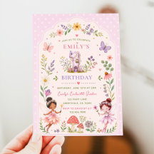 Lila Mädchen Feen Garten Erster Geburtstag