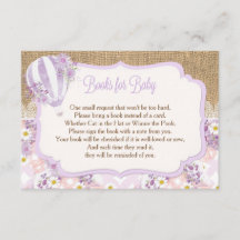 lila Mädchen Heißluftballon Bücher für Babyeinsatz