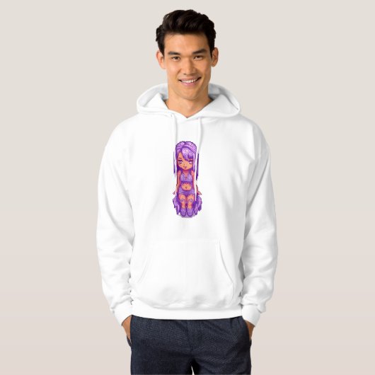 Lila Mädchen Hoodie (Vorne ganz)