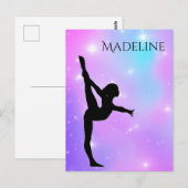 Lila Mädchen Postkarte (Vorne/Hinten)